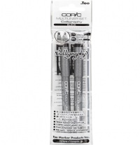 Набор черных ручек для каллиграфии Copic Multiliner Calligraphy 2 шт (перо 4 мм, 2 мм)