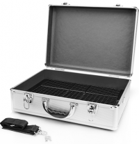 Чемодан для 358 маркеров Copic Too Corporation серебристый с ремешком