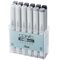 Copic Classic 12 Cool Gray набор маркеров в кейсе, холодные серые цвета