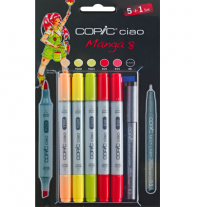Copic Ciao 8 Manga Манга 5+1 набор маркеров и линер 0.3 мм