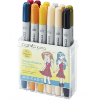 Copic Ciao 12 School Uniforms набор маркеров с кистью в кейсе, школьные цвета