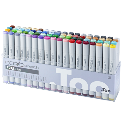 Copic Sketch 72 Set B набор маркеров с кистью в кейсе, вариант B