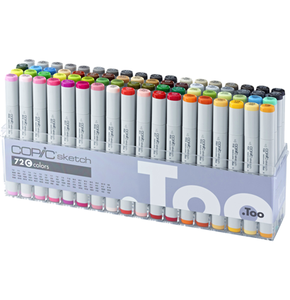 Copic Sketch 72 Set C набор маркеров с кистью в кейсе, вариант C